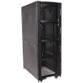 Шкаф LANMASTER DC 48U 600x1070 мм, 4 секции, двери с перфорацией, с боковыми панелями, черный