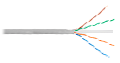 Кабель, U/UTP 4 пары, Кат.6, медный, внутренний, PVC, 305м