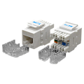 Модуль Keystone RJ45, Cat.6, UTP, 180 градусов, белый