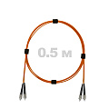 Патч-корд оптический армированный бронированный FC/UPC-FC/UPC MM (OM2) Duplex 3.0mm LSZH, 0.5 м.