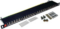 Патч-панель LAN-PPC24S6A 19", 24 порта RJ-45, категория 6A, STP, 0.5U, компактная, LANMASTER