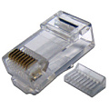 Коннектор проводов TWT-PL45-8P8C-6V RJ45 UTP 8P8C,  универсальный, со вставкой, Cat.6, 100 шт.