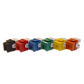 Модуль Keystone, RJ45, кат.6, UTP, 180 градусов, со встроенной шторкой, синий