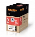 Кабель UUTP4-C5E-S24-IN-PVC-GY-305 UTP 4 пары внутренний Hyperline Cat.5e  24 AWG одножильный