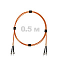 Патч-корд оптический армированный бронированный ST/PC-ST/PC MM (OM2) Duplex 3.0mm LSZH, 0.5 м.