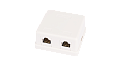 Настенная розетка неэкранированная, Кат.5e, 2 порта, белая, 10шт.