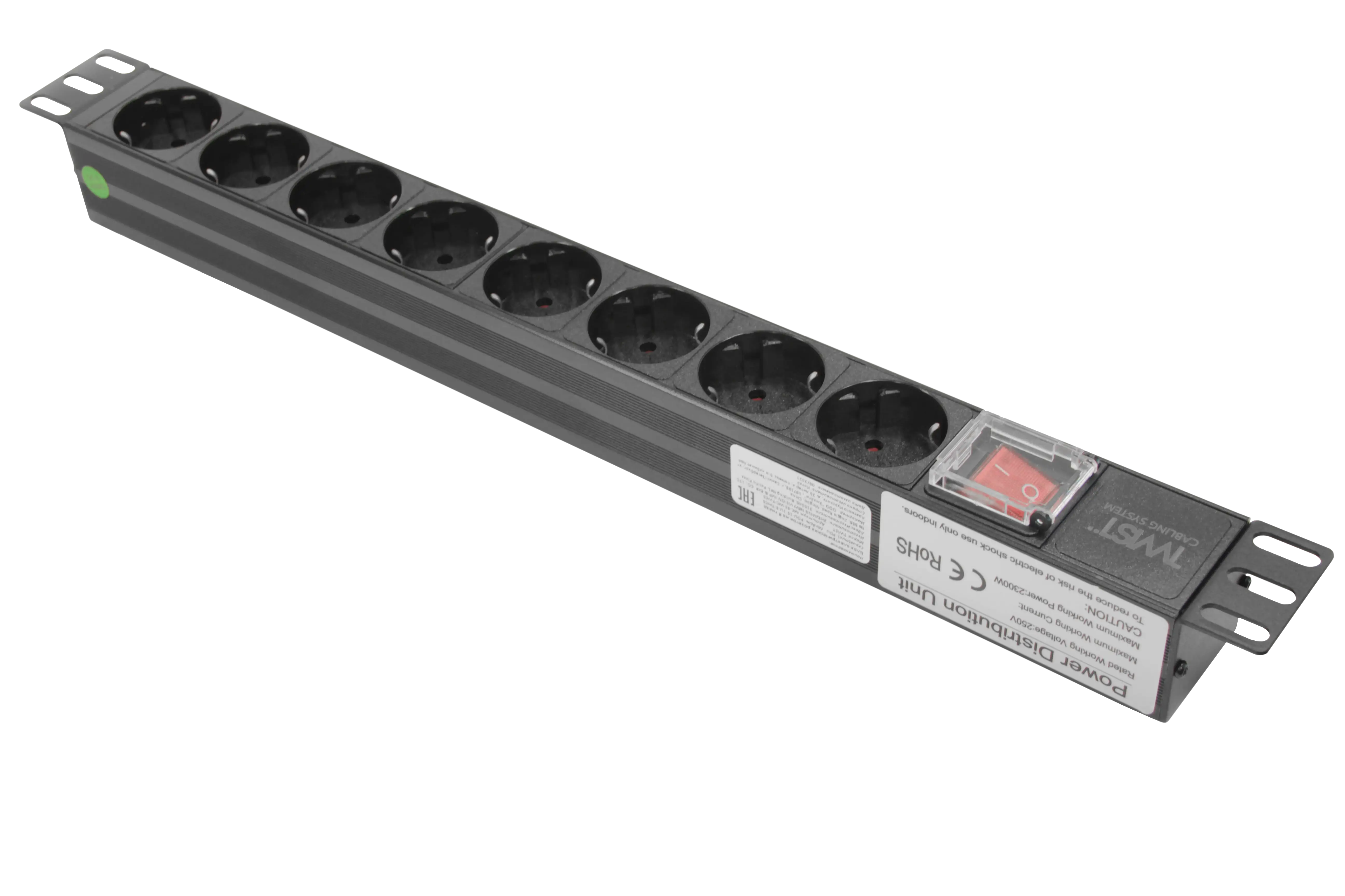 Блок евророзеток для 19 шкафов 10а cabeus pdu 8p 8 розеток