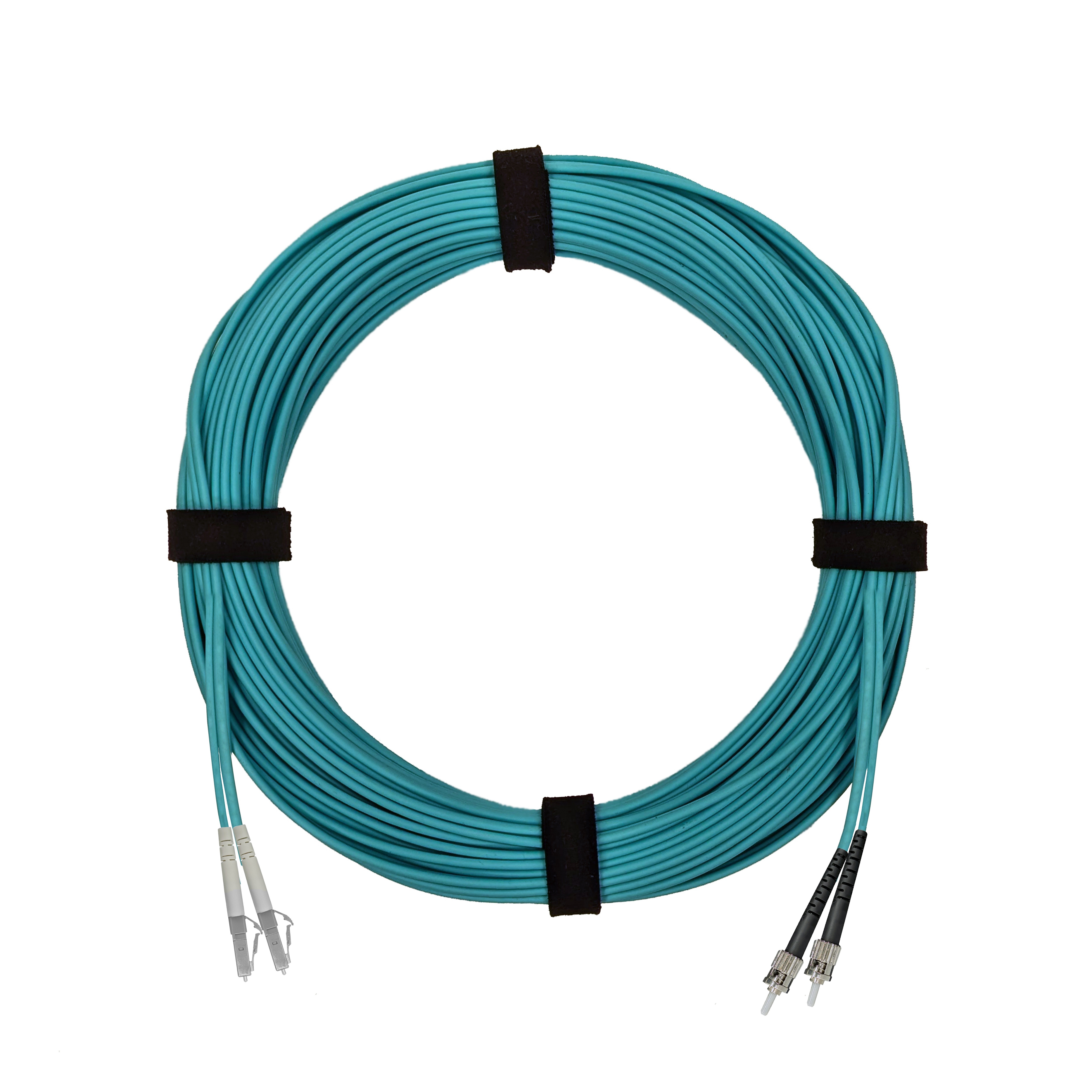 Патч-корд оптический 1LC/UPC-1ST/PC MM (OM3) 2mm duplex LSZH, 1 м