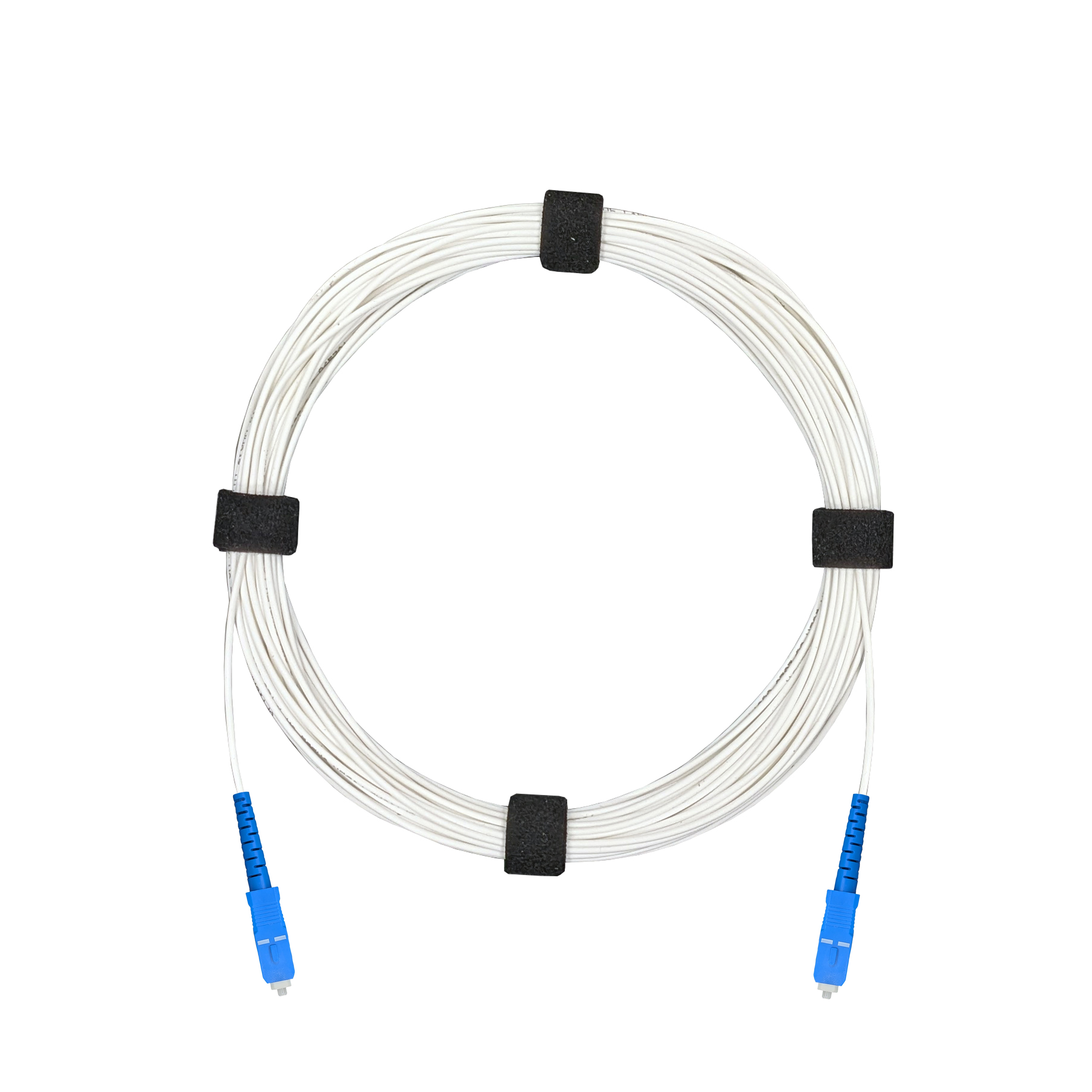 Патч-корд оптический армированный бронированный SC/UPC-SC/UPC SM (G.657A1) Simplex 3.0mm LSZH, белый, 10 м