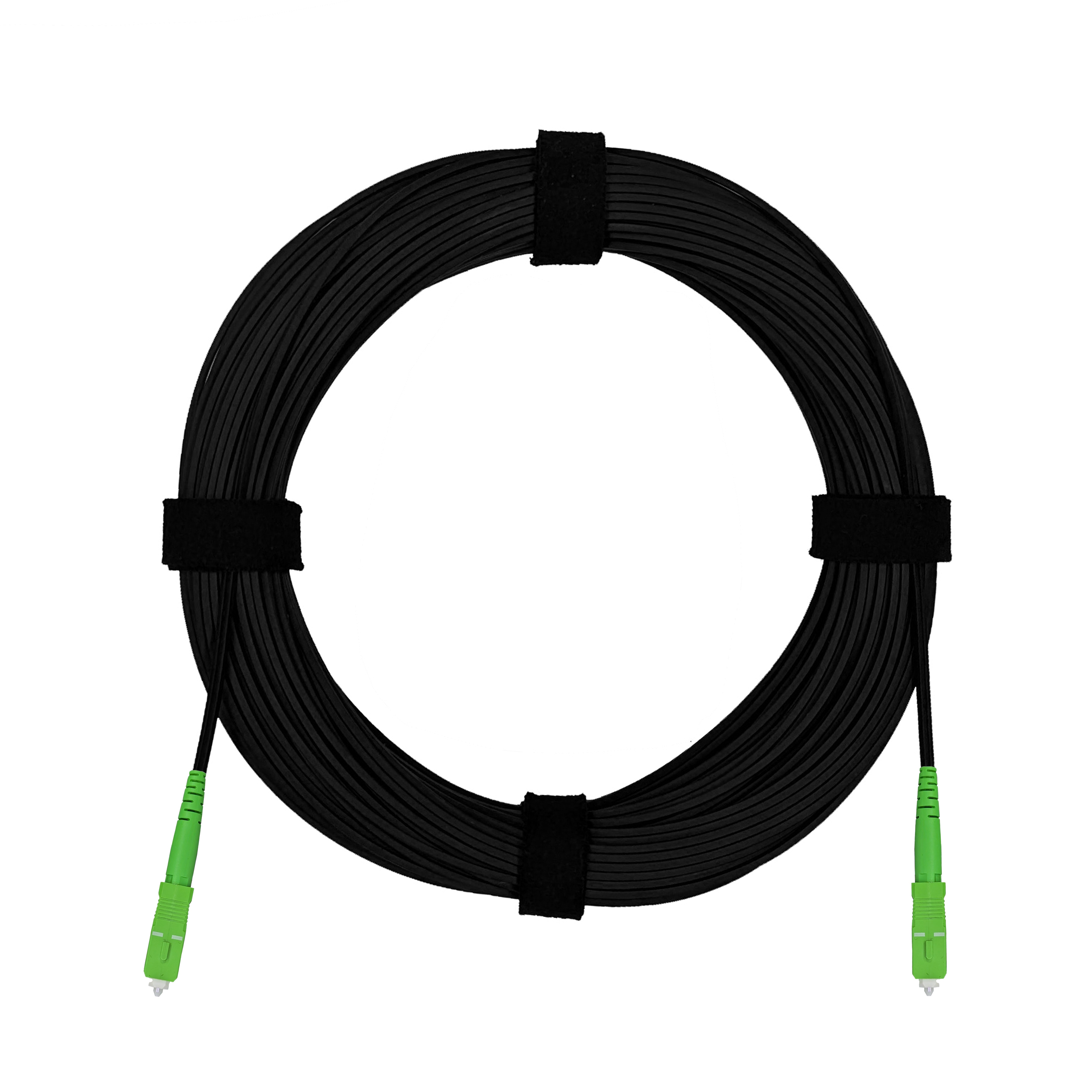 Патч-корд оптический FTTH диэлектрик FRP, G.657 LSZH 2SC/APC, черный 25 м