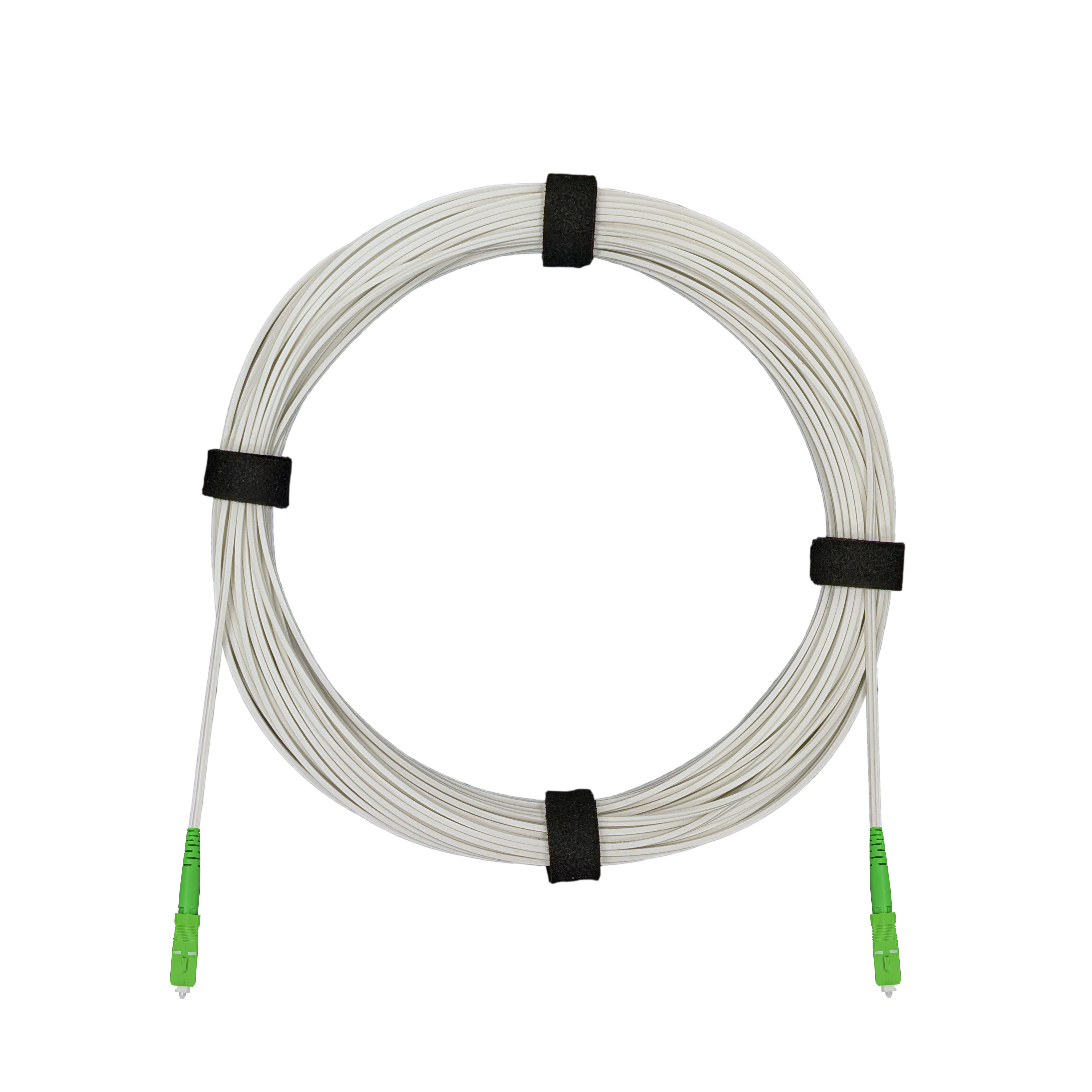 Патч-корд оптический FTTH диэлектрик FRP, G.657 LSZH 2SC/APC, белый 25 м