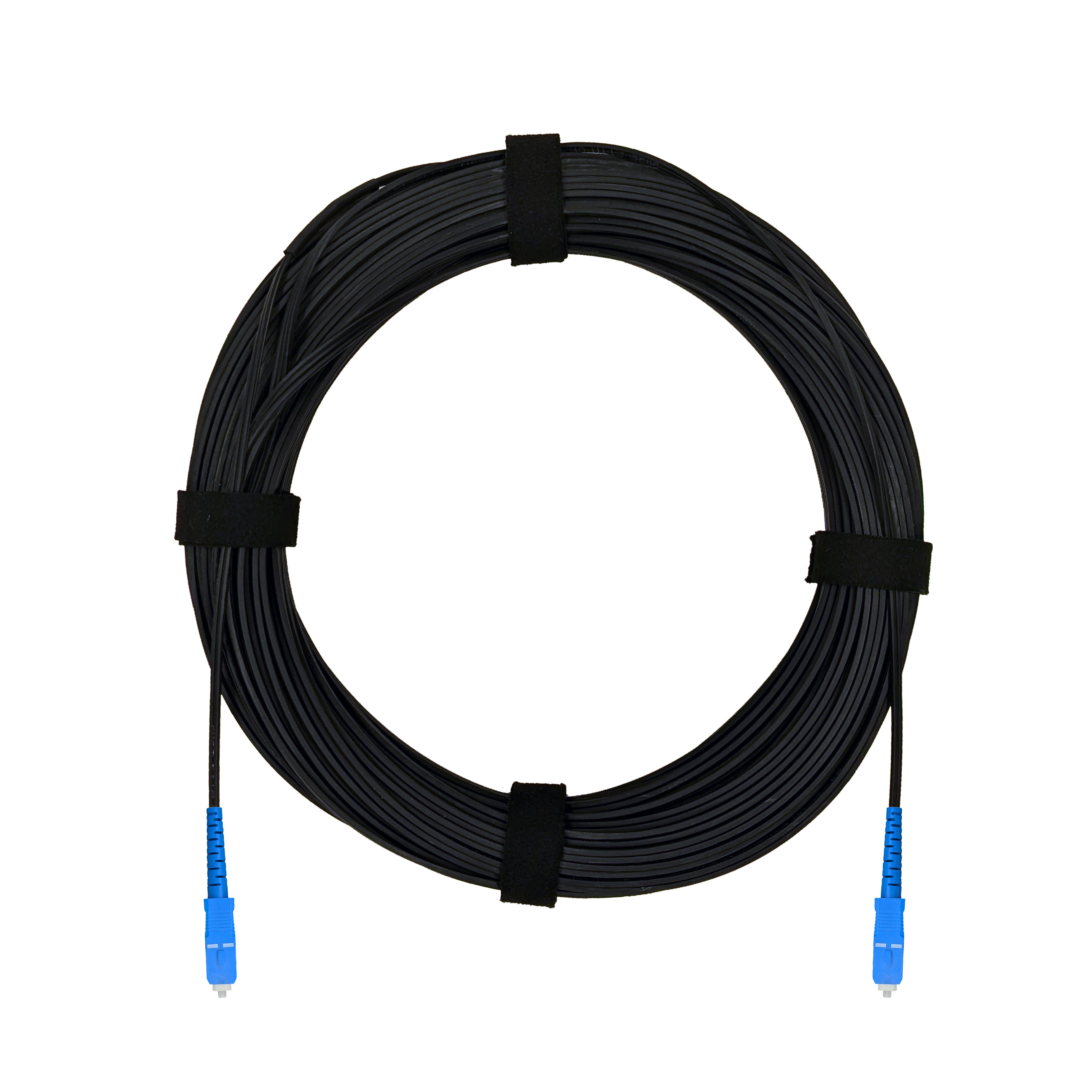 Патч-корд оптический FTTH комбинированный, диэлектрик FRP, G.657 LSZH 2SC/UPC, черный 300 м