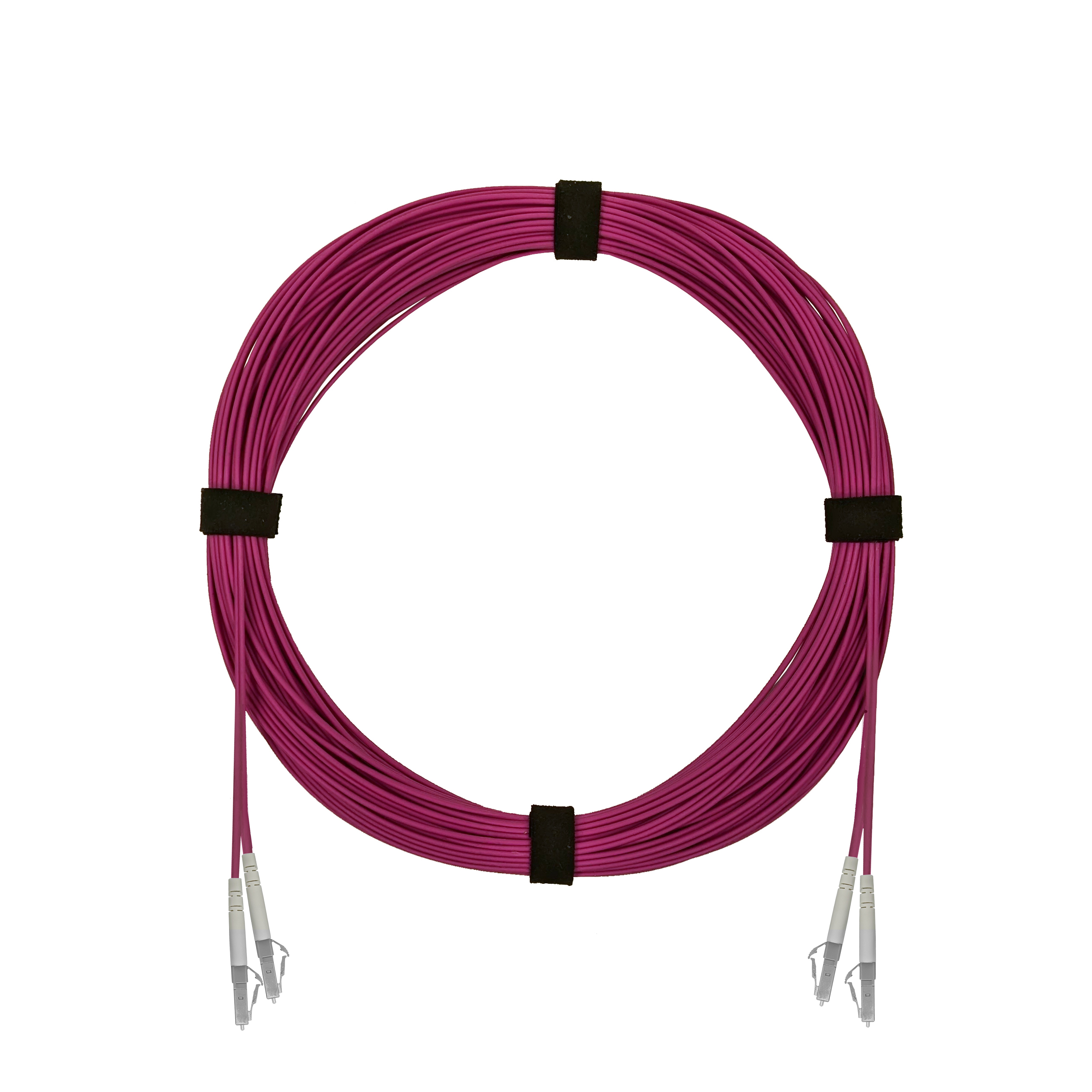 Патч-корд оптический армированный бронированный LC/UPC-LC/UPC MM (OM4) Duplex 3.0mm LSZH, 60 м
