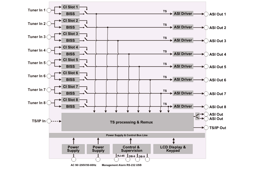 Блок-схема цифрового DXP-3800D
