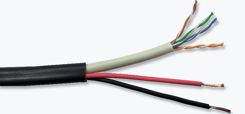 UTP 4pr + 2 провода питания