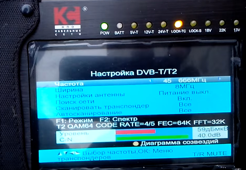 Настройка эфирной антенны